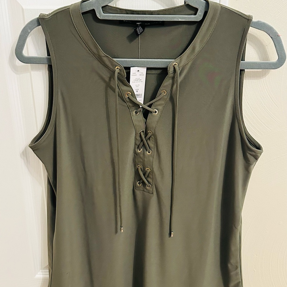 White House Black Market Lace Up Tank NWT!!!